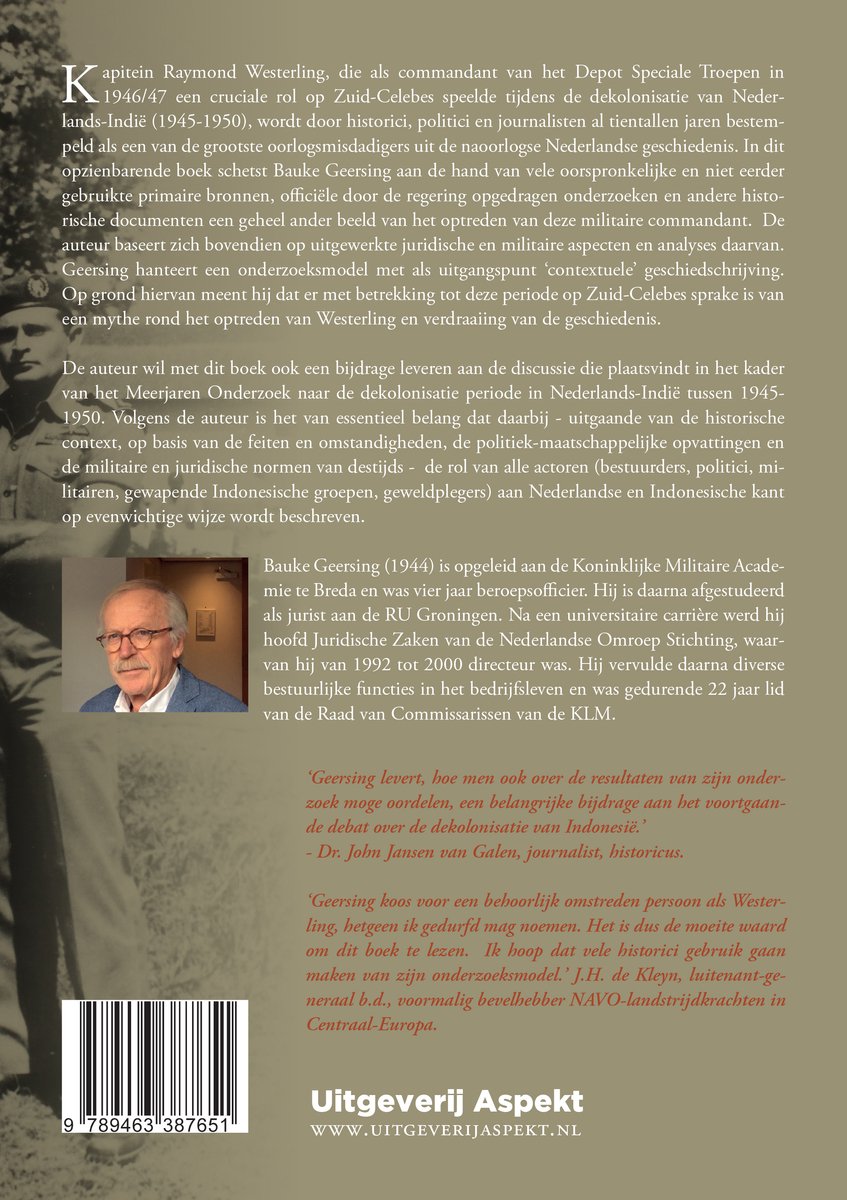 Kapitein Raymond Westerling en de Zuid-Celebes-affaire (1946-1947 - back cover