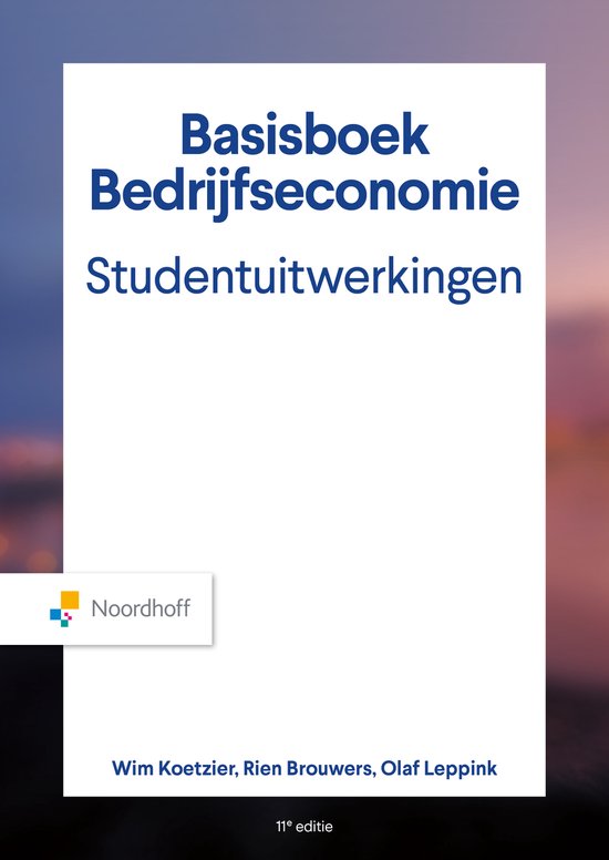 Basisboek Bedrijfseconomie, Studentenuitwerkingen - cover