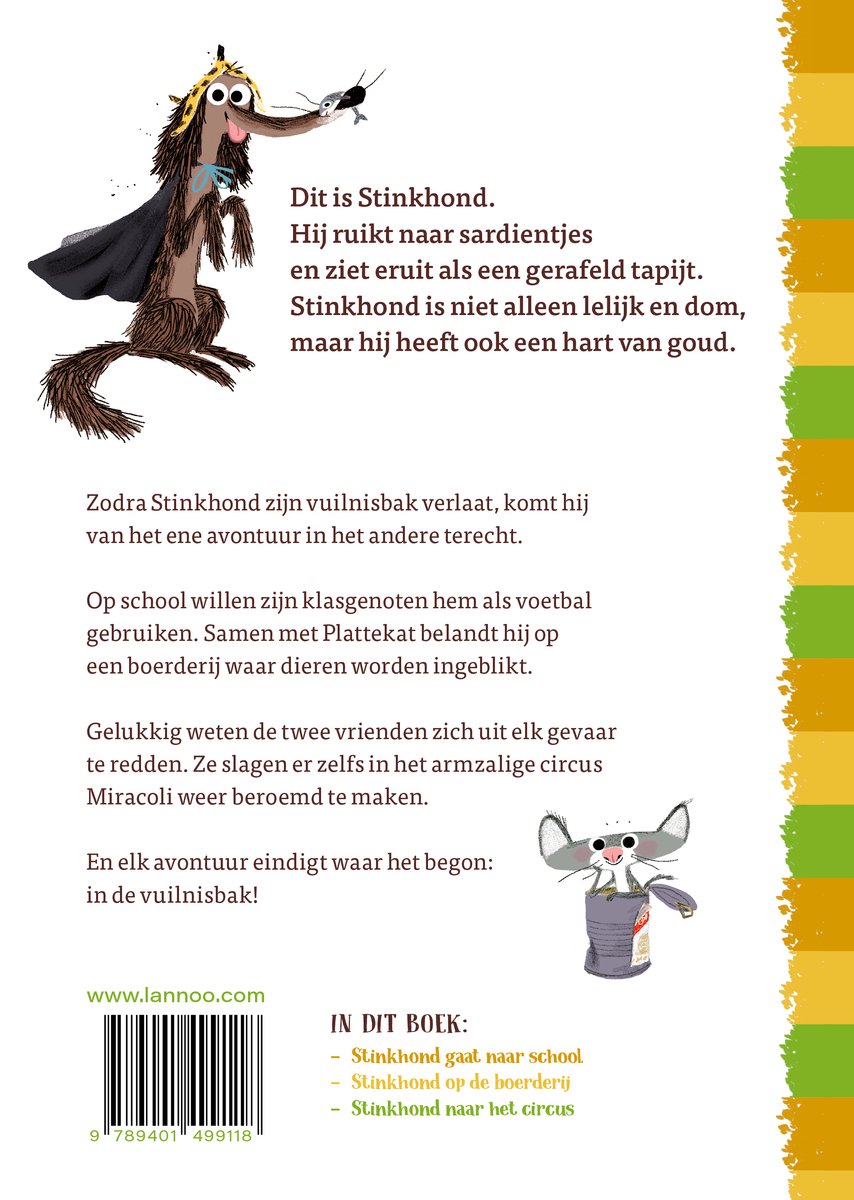 Stinkhond - De dikke Stinkhond - back cover