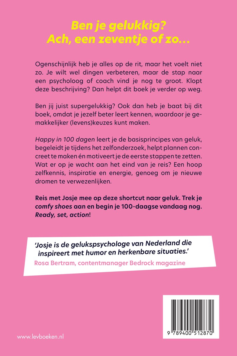 Happy in 100 dagen - back cover