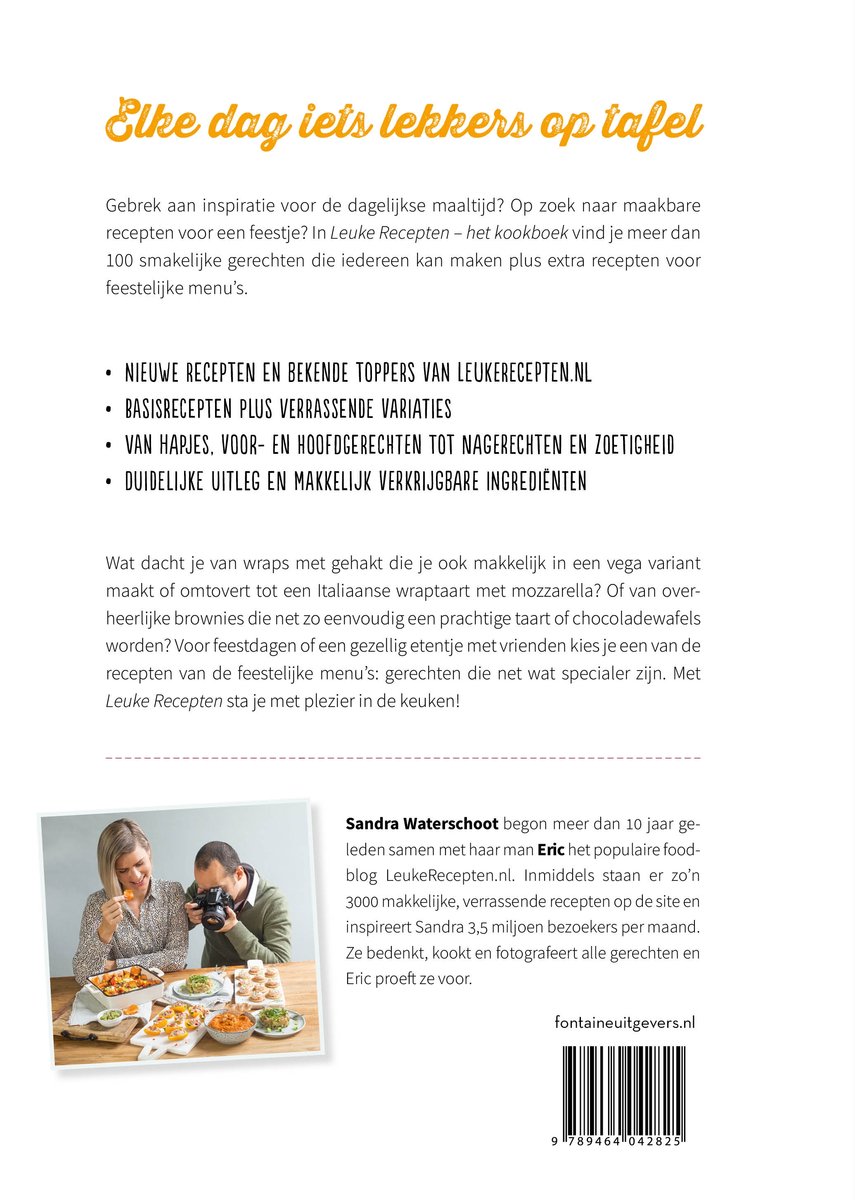 Leuke Recepten - het kookboek - back cover