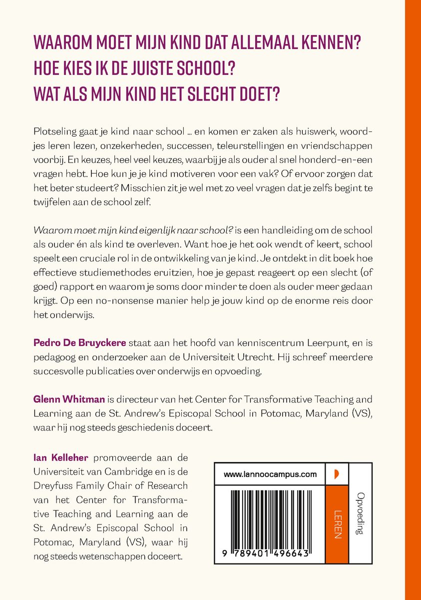 Waarom moet mijn kind eigenlijk naar school? - back cover
