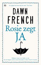 Boek 'Rosie zegt JA' van Dawn French met een zwarte paraplu.