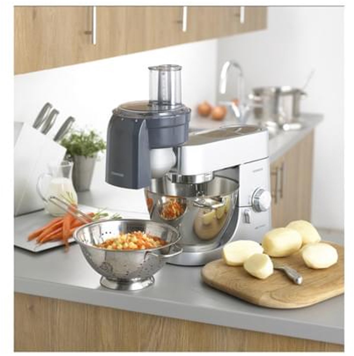 Kenwood KAX400PL Würfelschneider - Zubehör für Kenwood Küchenmaschinen, geeignet für alle Chef Maschinen, Grau