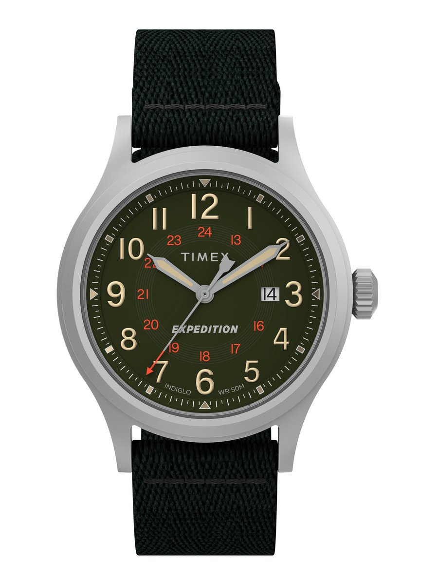 Timex Expedition North® Sierra Kwarts Analoog Horloge Zwart Kast: 100% Loodarm Messing | Armband: 100% Gerecycled Materiaal 40 TW2V65600YH, TW2V65700YH