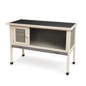 IvoQ Houten Konijnenhok – Voor binnen & buiten – 91,5 x 45 x 70 cm – FSC-hout – Met scharnierend dak & schuiflade – Voor konijn of knaagdier