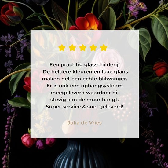 MuchoWow® Glasschilderij 30x20 cm - Schilderij acrylglas - Bloemen - Bessen - Klassiek - Foto op glas - Muurdecoratie woonkamer - Wanddecoratie slaapkamer - Schilderijen