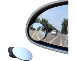 Dodehoekspiegels, ronde, frameloze 360° draaibare en verstelbare HD-glazen bolle spiegel, maximaliseer het achteruitkijkzicht, universeel voor auto's, vrachtwagens, verkeersveiligheid - pakket 2