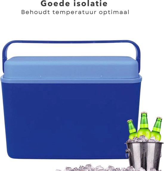 Cheqo® Koelbox - Frigobox - Coolbox - 12 Liter - Smal Model - Ideaal voor Picknick - Compact en Blauw van Merkloos — afbeelding 5