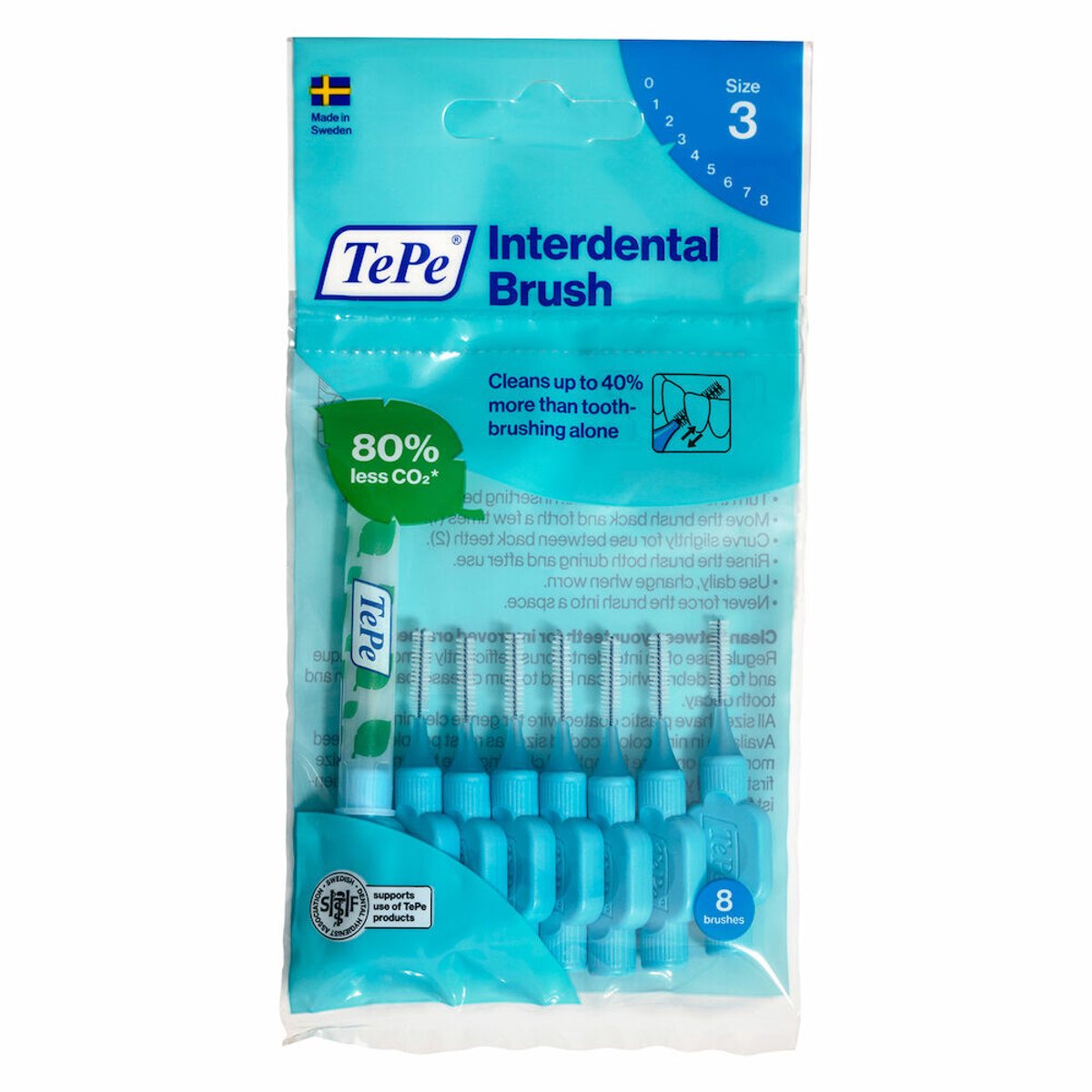 6x TePe Ragers 0,6 mm Blauw blister à 8 stuks