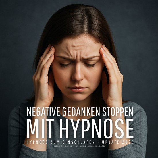 Negative Gedanken stoppen mit Hypnose (Hypnose zum Einschlaf ... - cover