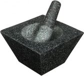Granieten vierkante vijzel - 19cm - Masterclass