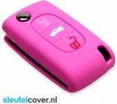 Fiat SleutelCover - Roze / Silicone sleutelhoesje / beschermhoesje autosleutel