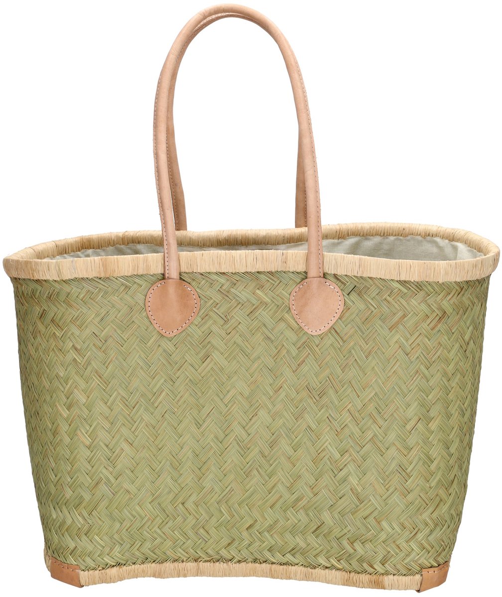 Beagles Bozaka Rieten Mand - Ruime en Functionele Boodschappenmand Strandtas met Stijlvol Design - Natuur