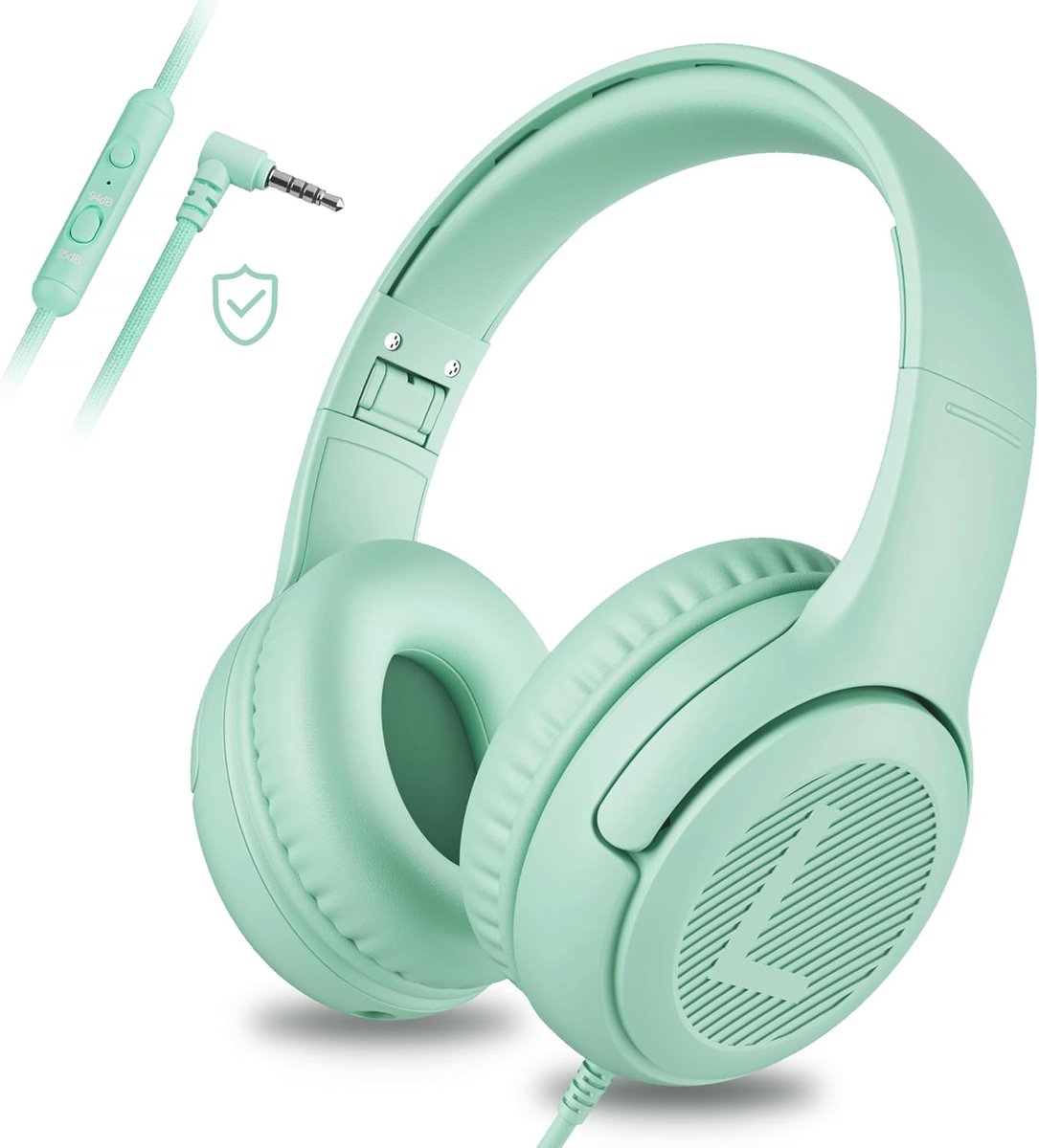 Hoofdtelefoon voor Kinderen - Bedrade Jongens en Meisjes Headset met Microfoon voor School - Geschikt voor 3+ Jaar - Groen