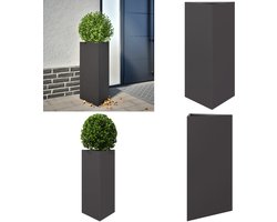 vidaXL - Plantenbak - driehoek - 40x34,5x70 - cm - staal - zwart