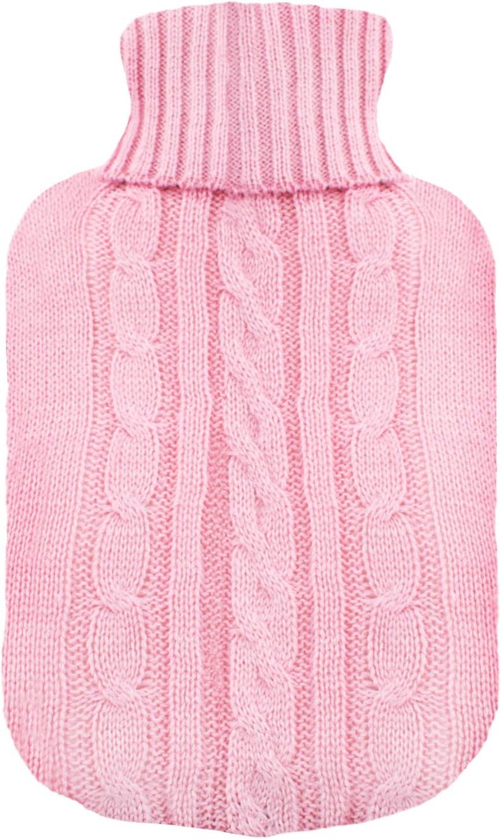 Gebreide Hoes Voor Warme Kruik - Roze Isolator - Enkel de Hoes