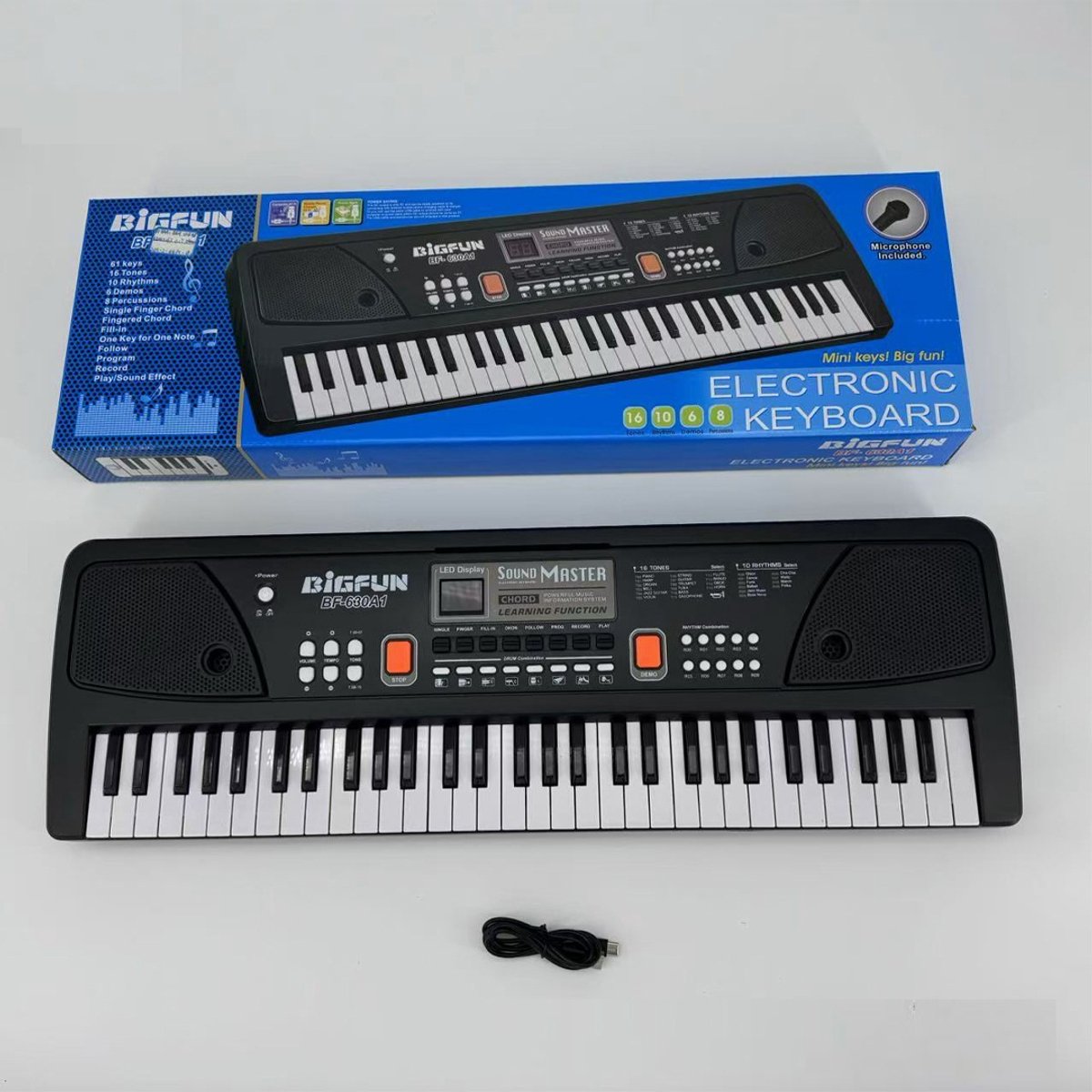 Pianoklavier/61 toetsen/Digitale piano/Keyboardpiano/Elektrische piano/Elektronisch orgel/Keyboardpiano Muziekinstrument/Met microfoon, Geschikt voor kinderen en beginners