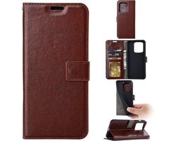 Portemonnee Book Case Hoesje Geschikt voor: Xiaomi Redmi 13C & / Poco C65 - Bruin