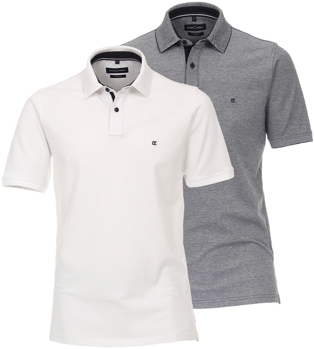 CASAMODA Heren poloshirt 2 pack Basic