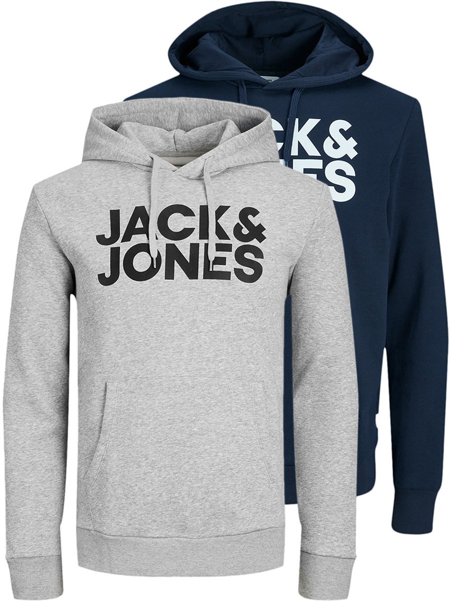 Jack & Jones Heren hoddie 2 pack Corp