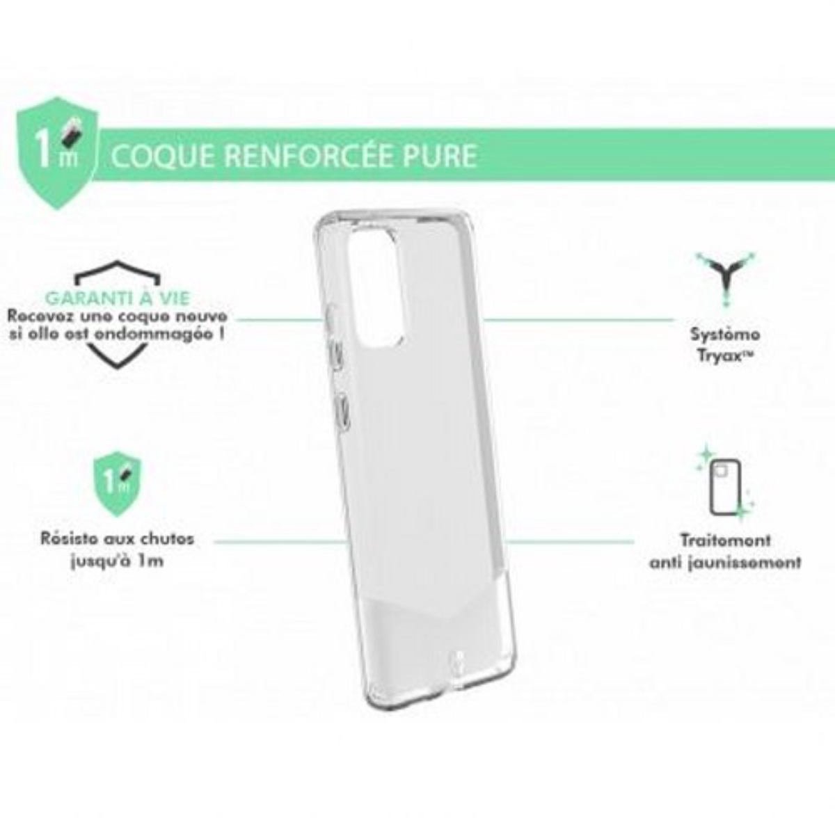Force Case, Versterkte hoes Geschikt voor Samsung Galaxy S20 Plus PURE, Transparant