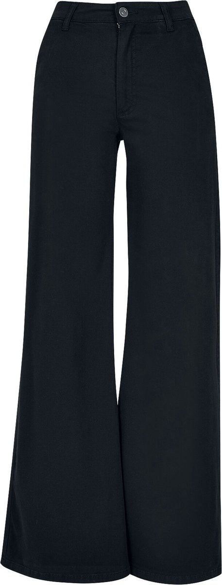 Urban Classics High-waist Wide-leg Chinos Dames Chino – W31L34 Zwart