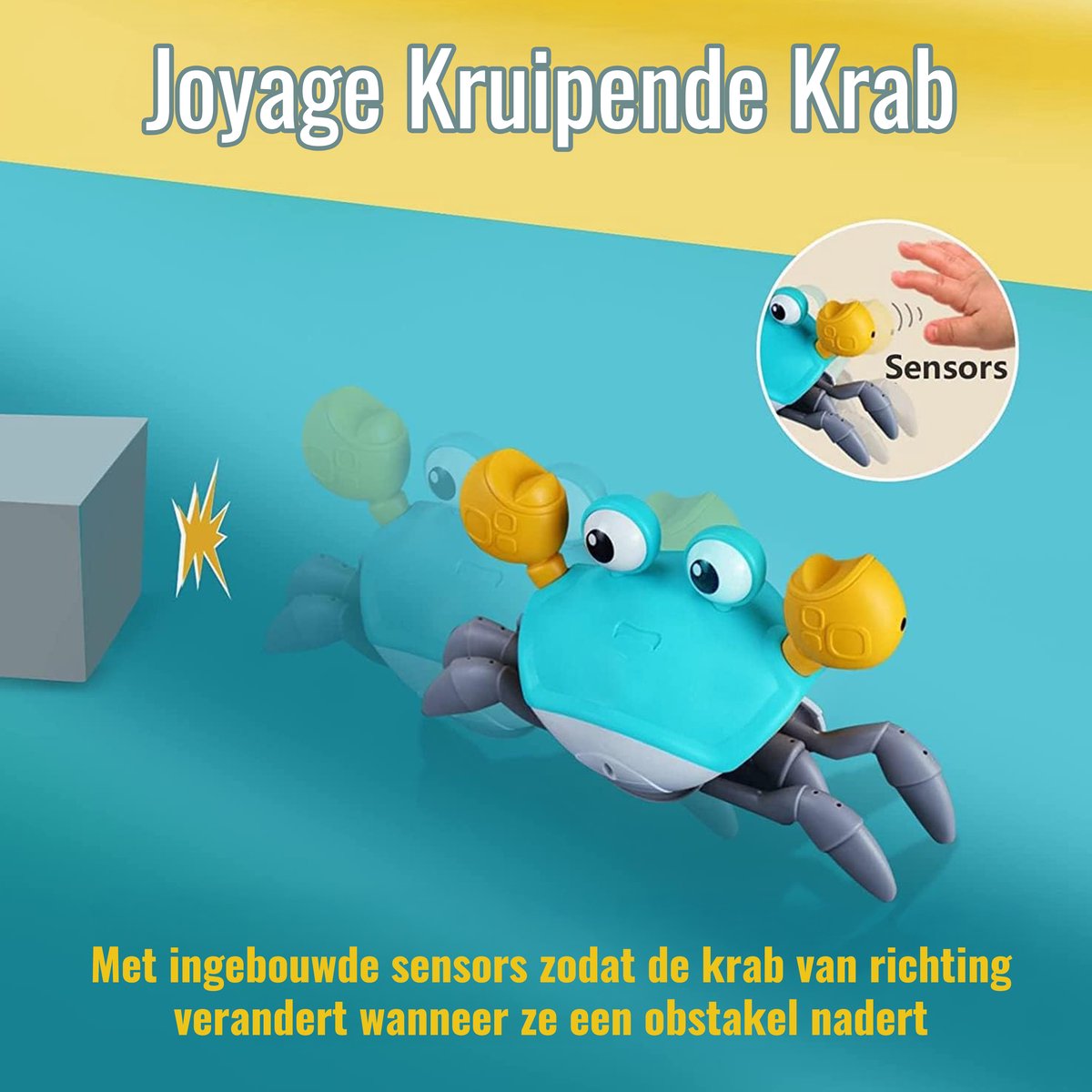 Joyage Krab Fijne Motoriek Speelgoed - Leren kruipen - Sensorisch speelgoed baby 0 jaar - Baby Speelgoed 6 maanden 1 jaar meisjes Montessori speelgoed - Meisjes speelgoed 2 jaar jongens Kinderspeelgoed 3 jaar Peuter speelgoed educatief speelgoed — afbeelding 2