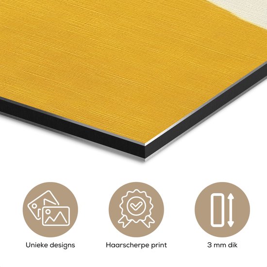 Tableau aluminium 40x60 cm - Décoration murale métal - Cheetah - Illustration - Jaune - Décoration murale métal salon - Décoration industrielle - Photo sur dibond - Accessoires industriels chambre