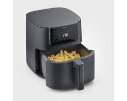 Severin FR 2462 Black Line Single XXL - Airfryer - Hetelucht friteuse - Touchscreen - 7 Liter - 12 Automatische programma's - 1700 Watt – Zwart
