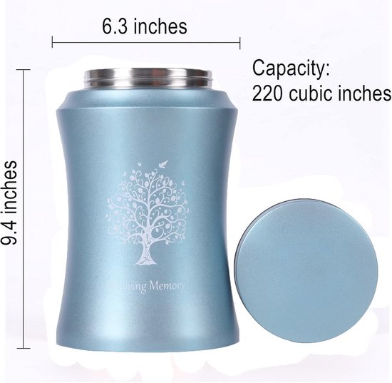 Mozaïek glas crematie urn - handgemaakte begrafenis urn voor menselijke as - grote volwassen grootte begrafenis urn - aluminium met de hand van toepassing individuele tegels Maak een uniek kunstwerk