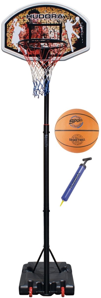 Set van 3 basketbal hoepels Chicago + bal & pomp
