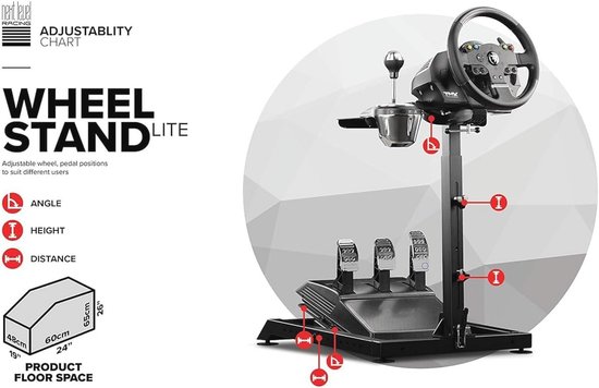 Verstelbare Racing Wheel Stand voor Simulatoren van Merkloos — afbeelding 5
