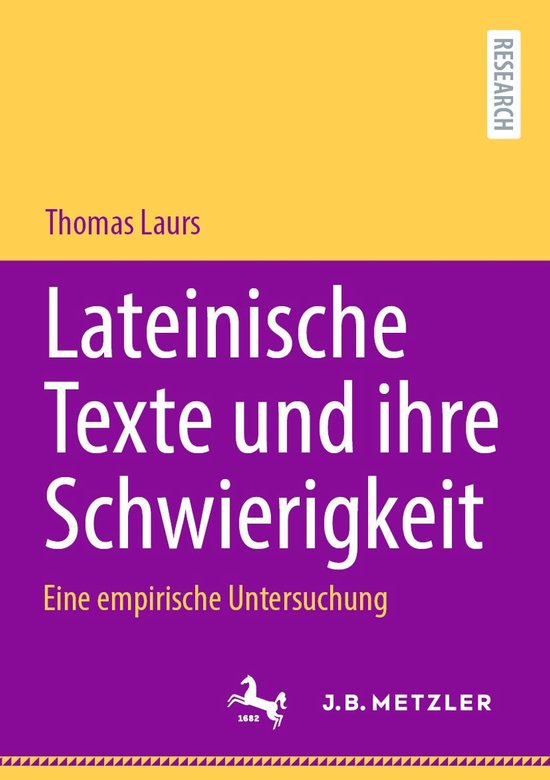 J.B. Metzler Humanities (German Language) - Lateinische Text ... - cover
