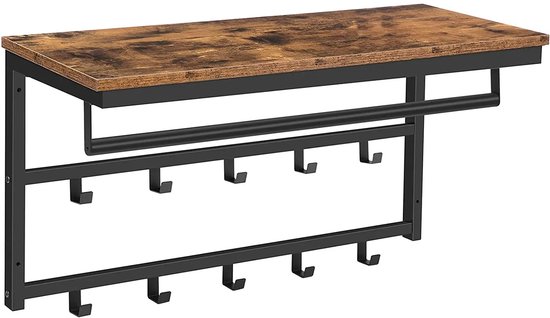 HOOBRO Smalle Consoletafel met 3 Niveaus en Oplaadstation (1 AC, 1 USB