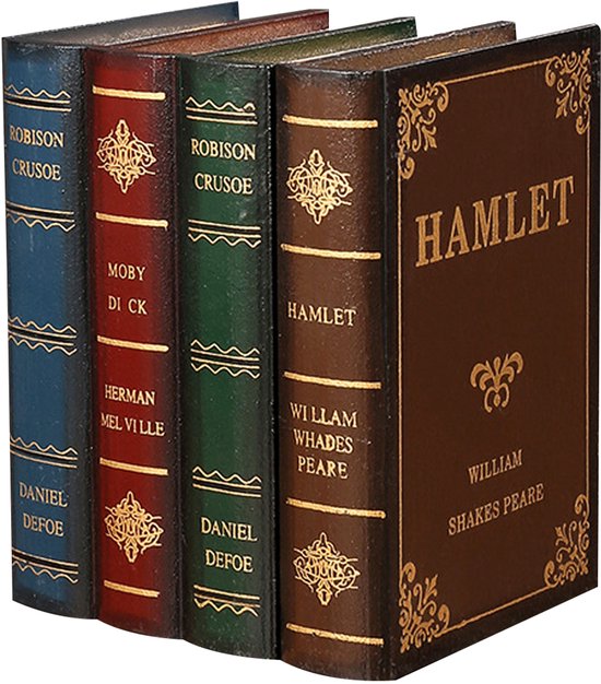 ULTECHNOVO Vintage Decoratieve Boekdoos Fake Book Box Voor