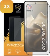 2-Pack Motorola Edge 60 Pro Screenprotectors - MobyDefend Screensavers Met Zwarte Randen - Gehard Glas - Glasplaatjes Geschikt Voor: Motorola Edge 60 Pro