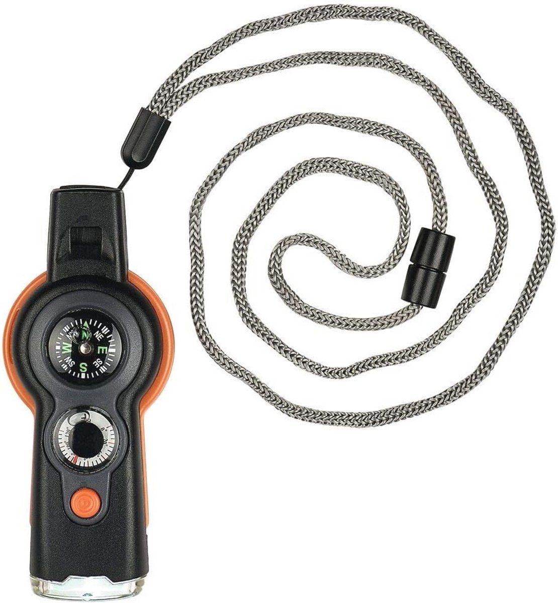 Multifunctionele 6-in-1 Survivaltool voor Outdoor en Camping - Handig Multitool met Zaklamp, Kompas en Meer