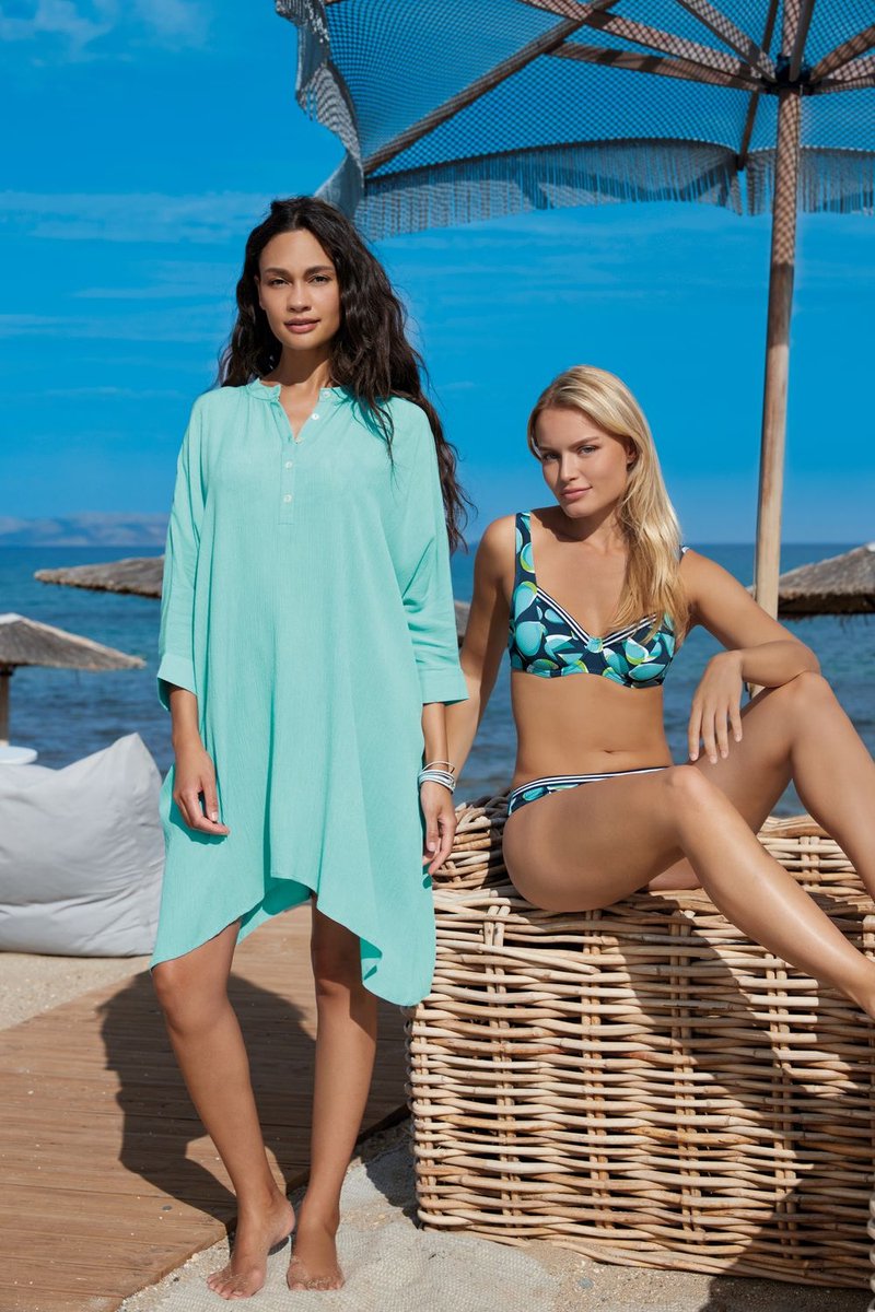 Sunflair damesbikini – beugelbikini met print – blauwgroen – 2-delig - Maat 42 D
