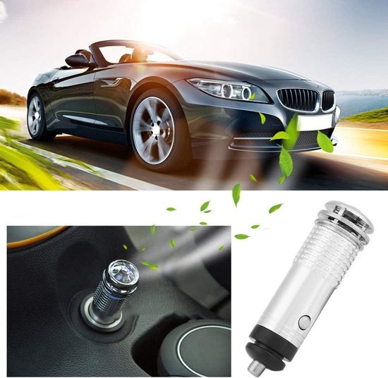 Draagbare 12 V Auto-ionisator Luchtreiniger - Negatieve Ionen Voor Geurverwijdering - Geen Filter Nodig - Zwart, Zilver Of Roségoud