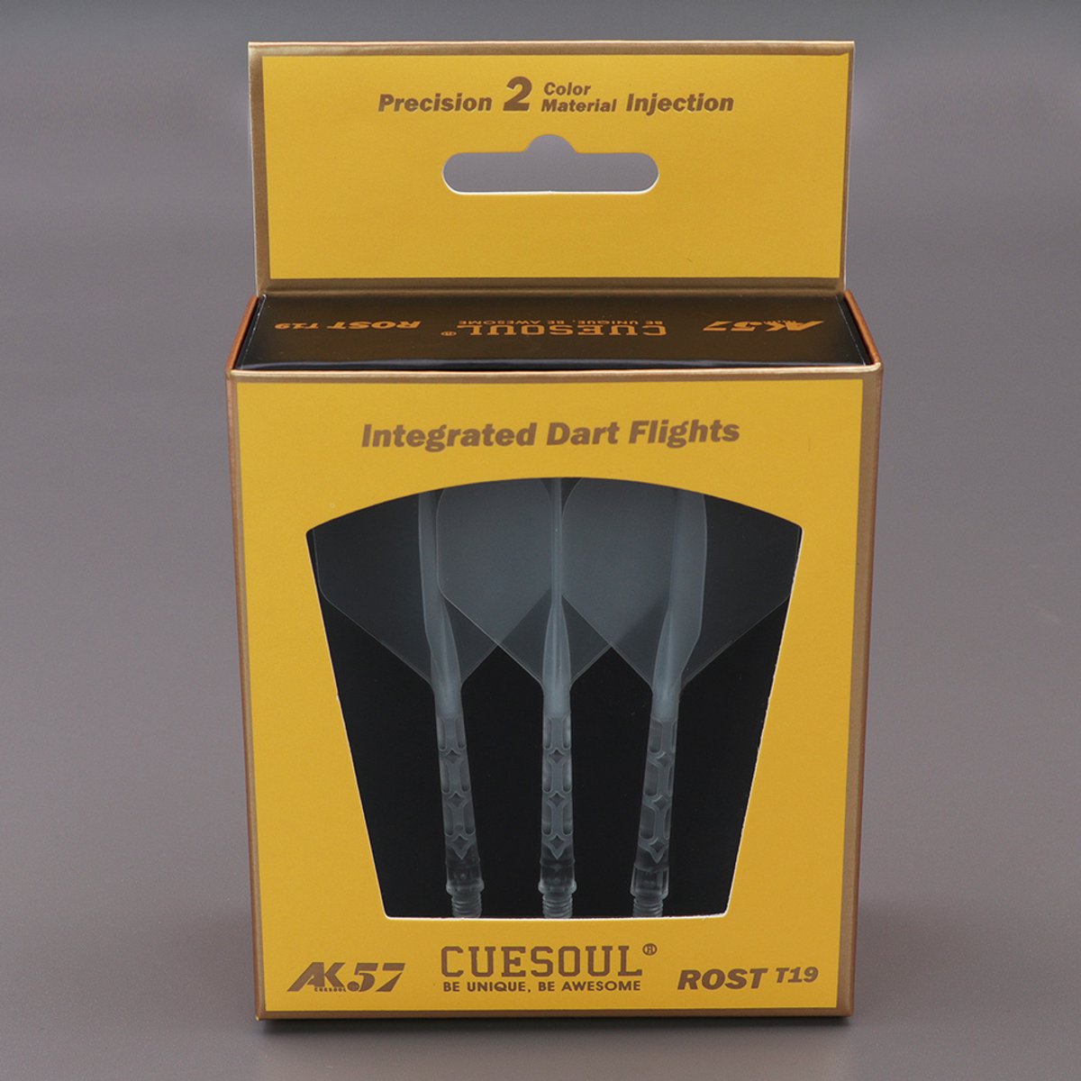 Cuesoul - ROST T19 Integrated Dart Flights - Standard Shape - Clear L
