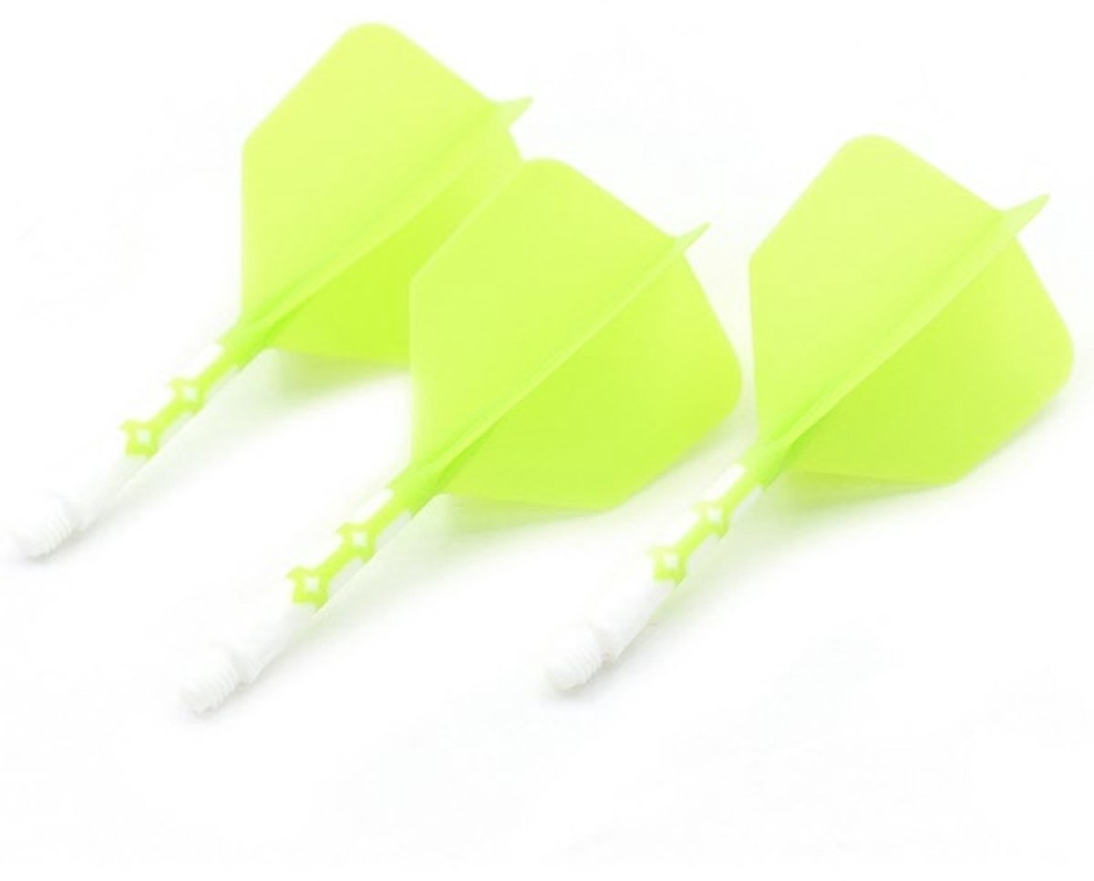 Cuesoul - ROST T19 Integrated Dart Flights - Big Wing - Green White M