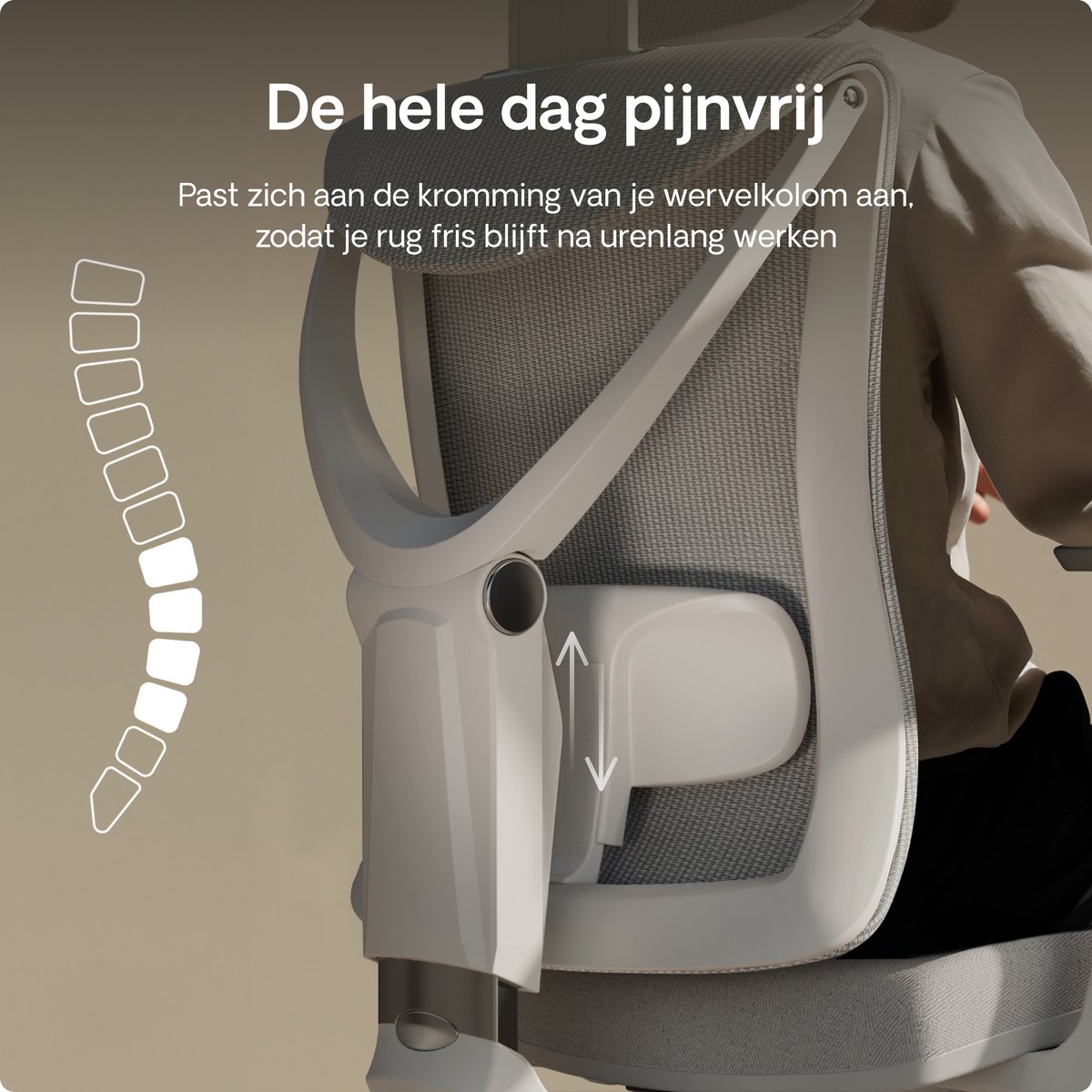 Desktronic SitPro - Ergostoel met 5D lendensteuning thumbnail 5