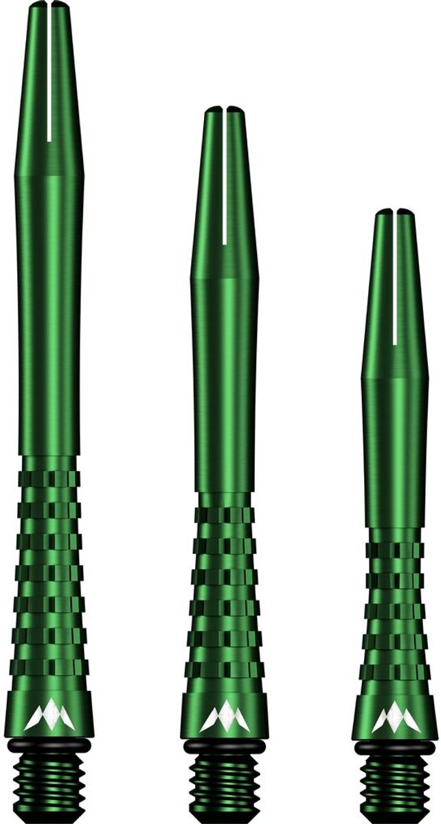 Mission Atom13 Anodised Metal Gripped Green - Dart Shafts Short