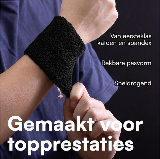 Bandes De Poignet Absorbantes Pour Sport - Lot De 6 - Tennis, Fitness, Basketball - Confort Et Anti-transpiration