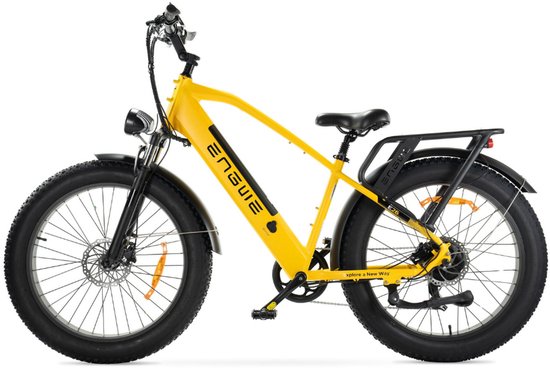 ENGWE E26 Elektrische Fatbike - E-bike - Hoge Instap - 26 Inch - 250W Motor - 7 Versnellingen - 140 km Actieradius - Hydraulische Schijfremmen - Geel van ENGWE — afbeelding 5