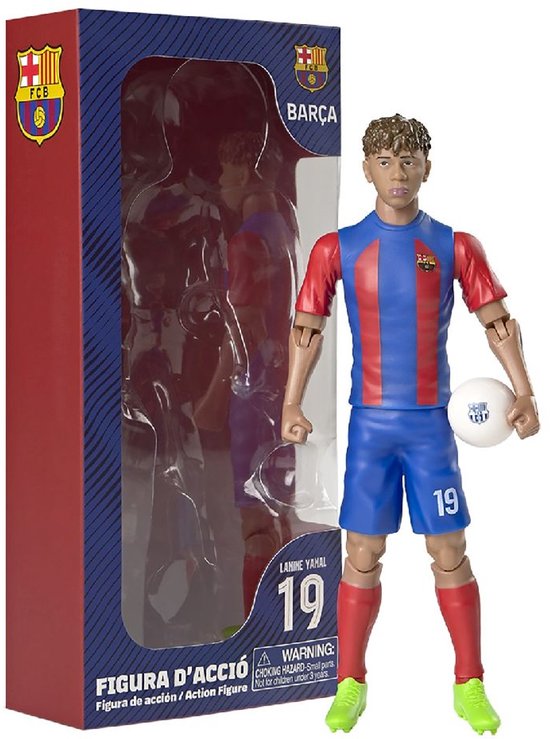 van der Meulen FC Barcelona Lamine Yamal actiefiguur 20cm voetbal.