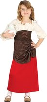 FIESTAS GUIRCA, S.L. - Middeleeuwse taverne outfit voor meisjes - 122/134 (7-9 jaar)