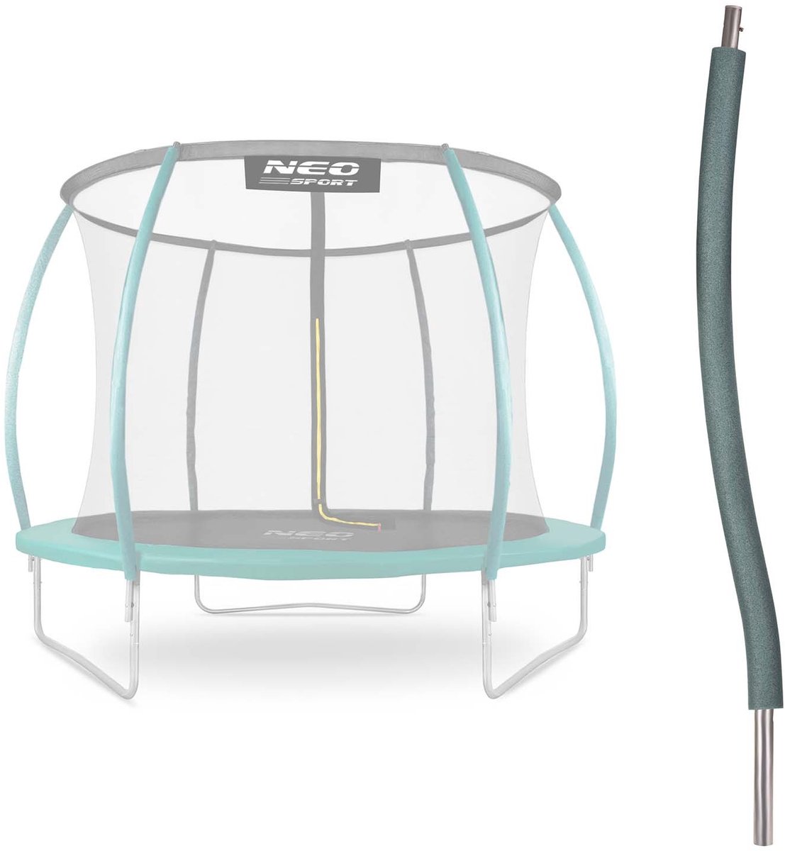 Onderpaal voor C-type trampoline 8-14 ft groen Neo-Sport