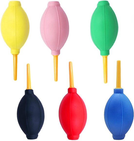 2 stuks raketblazer - rubberen blaasbalg - geschikt voor cameralensstofverwijderingsset - geschikt voor sensorreiniging, wimperverlenging, stofverwijdering, luchtpomp - plastic licht - bubbelluchtpomp - groen, blauw, roze, zwart, rood, geel van KssFire — afbeelding 3